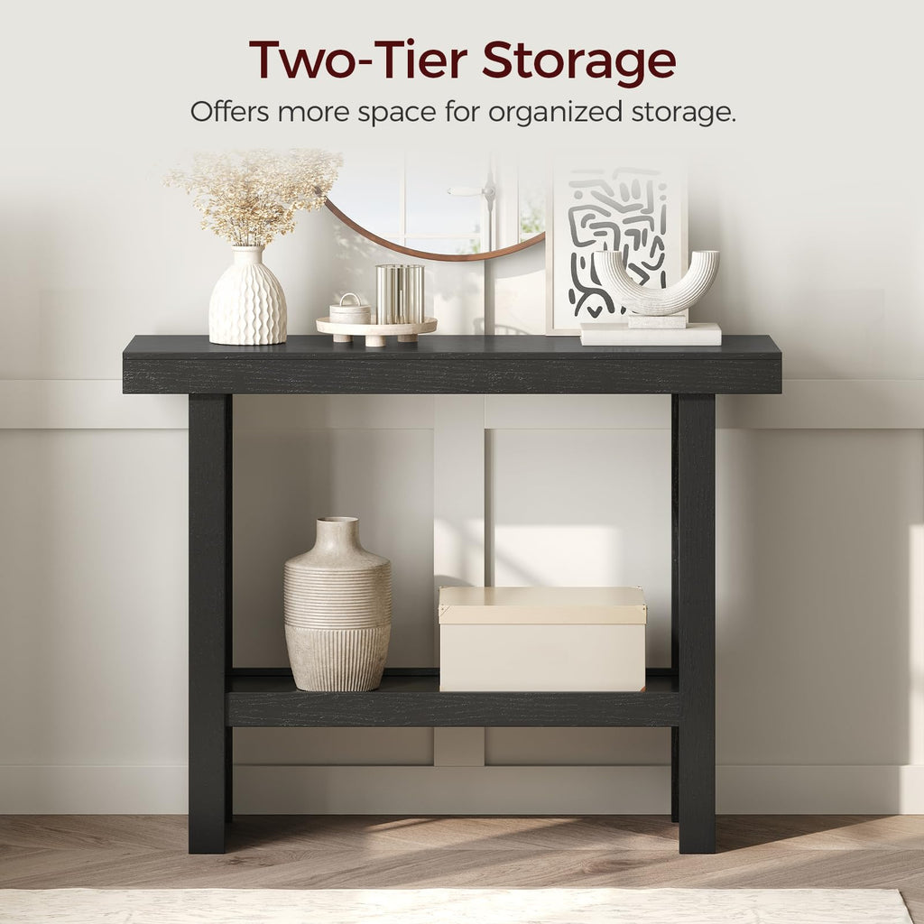 Black Rectangular Console Table X6506