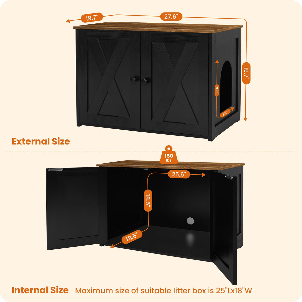 Cat Litter Box Enclosure X748