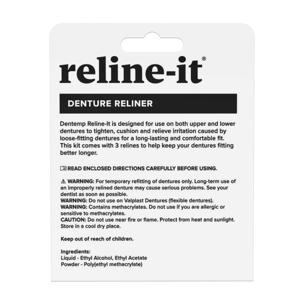 Denture Reline Kit 3 Pack D313
