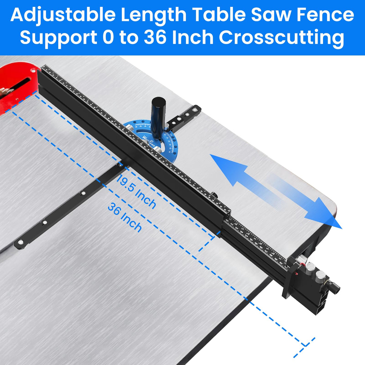 Miter Gauge with Extendable Fence B104
