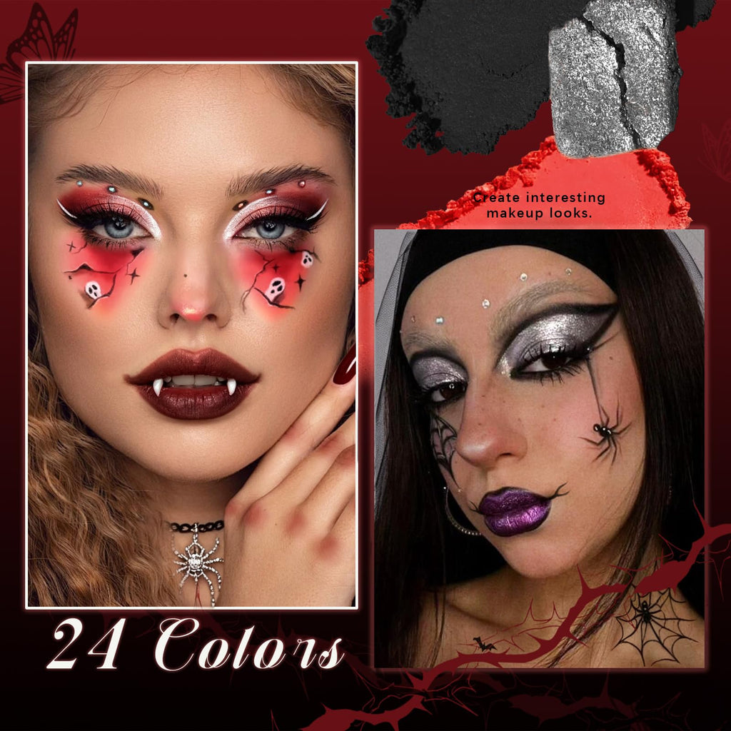 Dark Red Black Burgundy Gray Eyeshadow Palette U924081