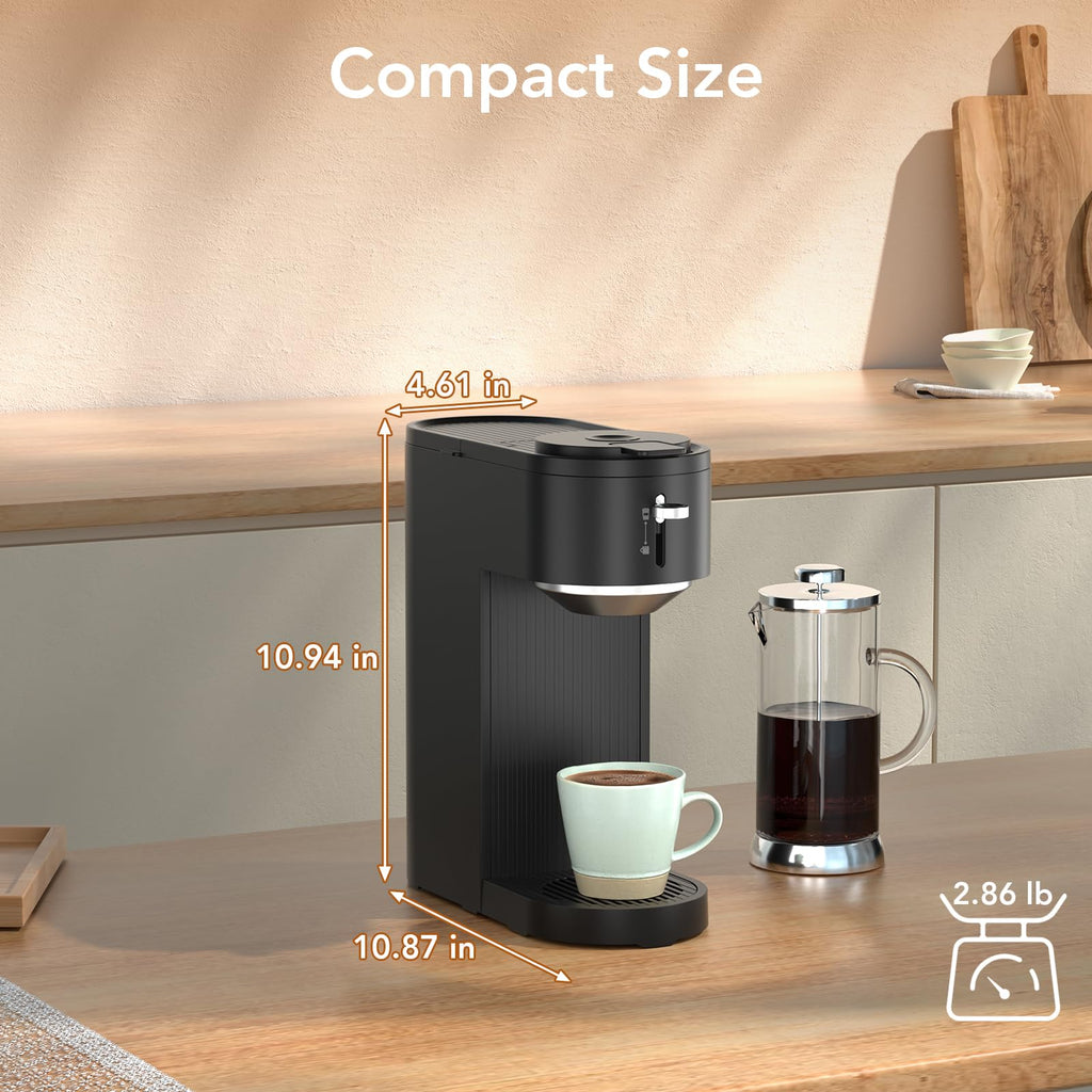 Black Single Serve Coffee Maker with 14 Oz Water Reservoir A3886