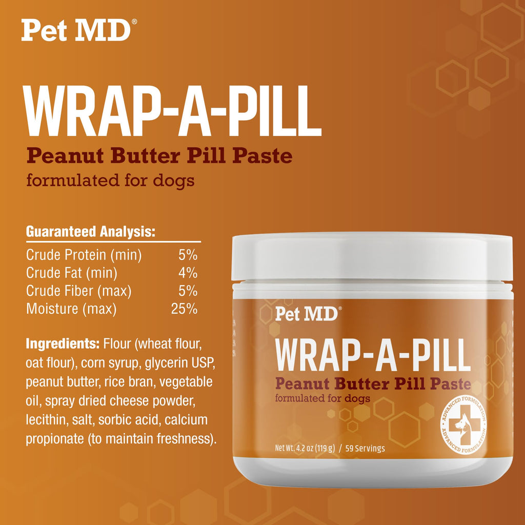Peanut Butter, Cheese & Bacon Flavored Pill Paste for Dogs 4.2 oz Q533