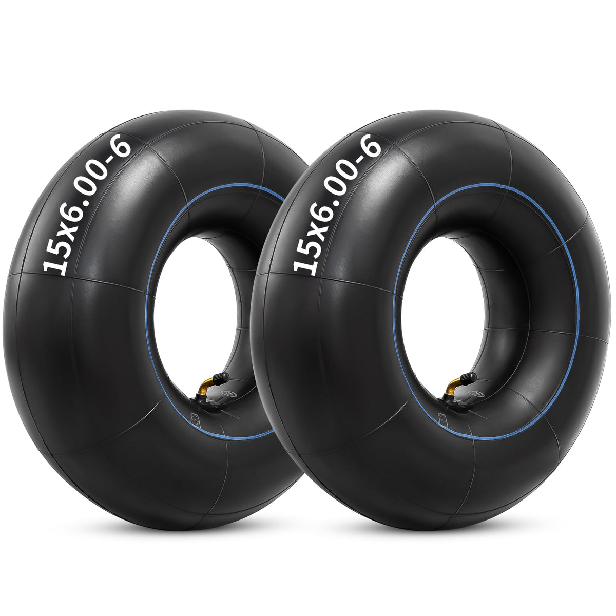 15x6.00-6 Butyl Inner Tubes with TR-87 Bent Valve Stem 2 Pcs F11215