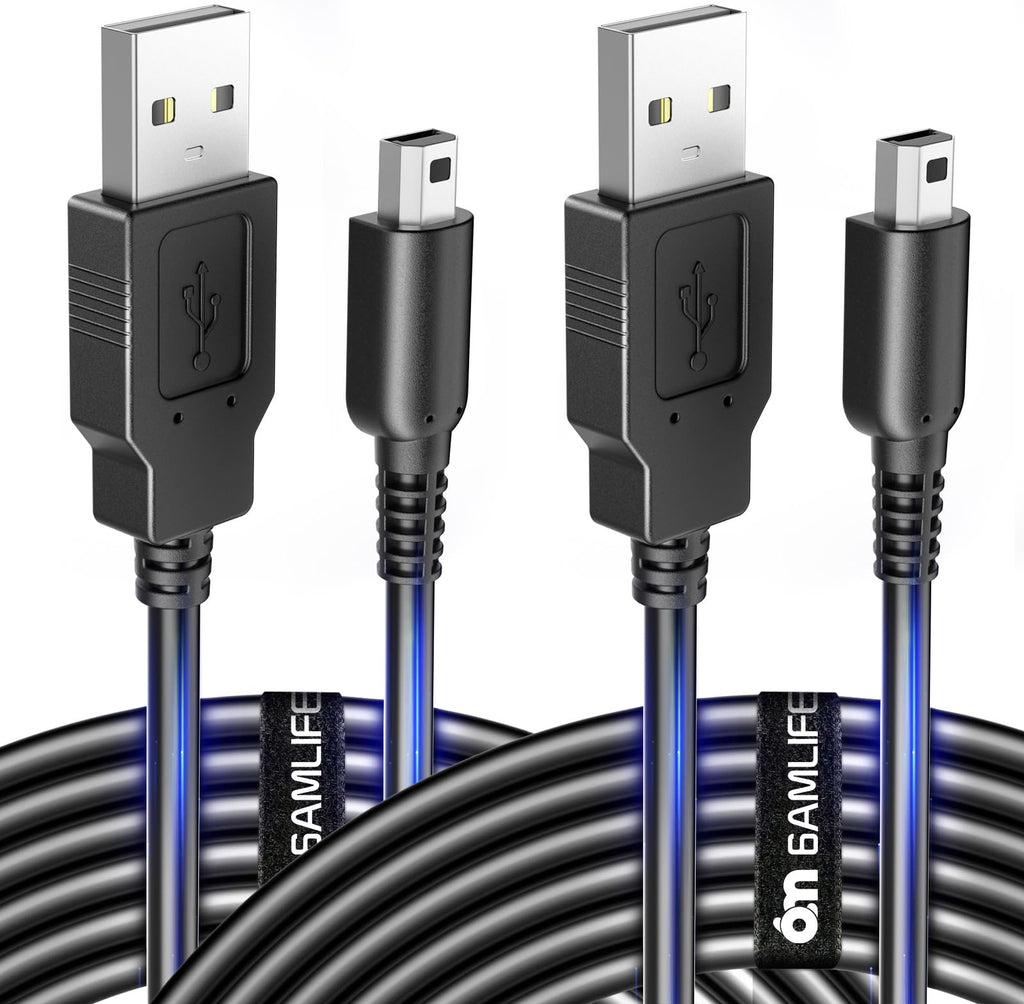 2 Pack 4FT USB Charging Cable for 3DS 2DS DSi Black K777767