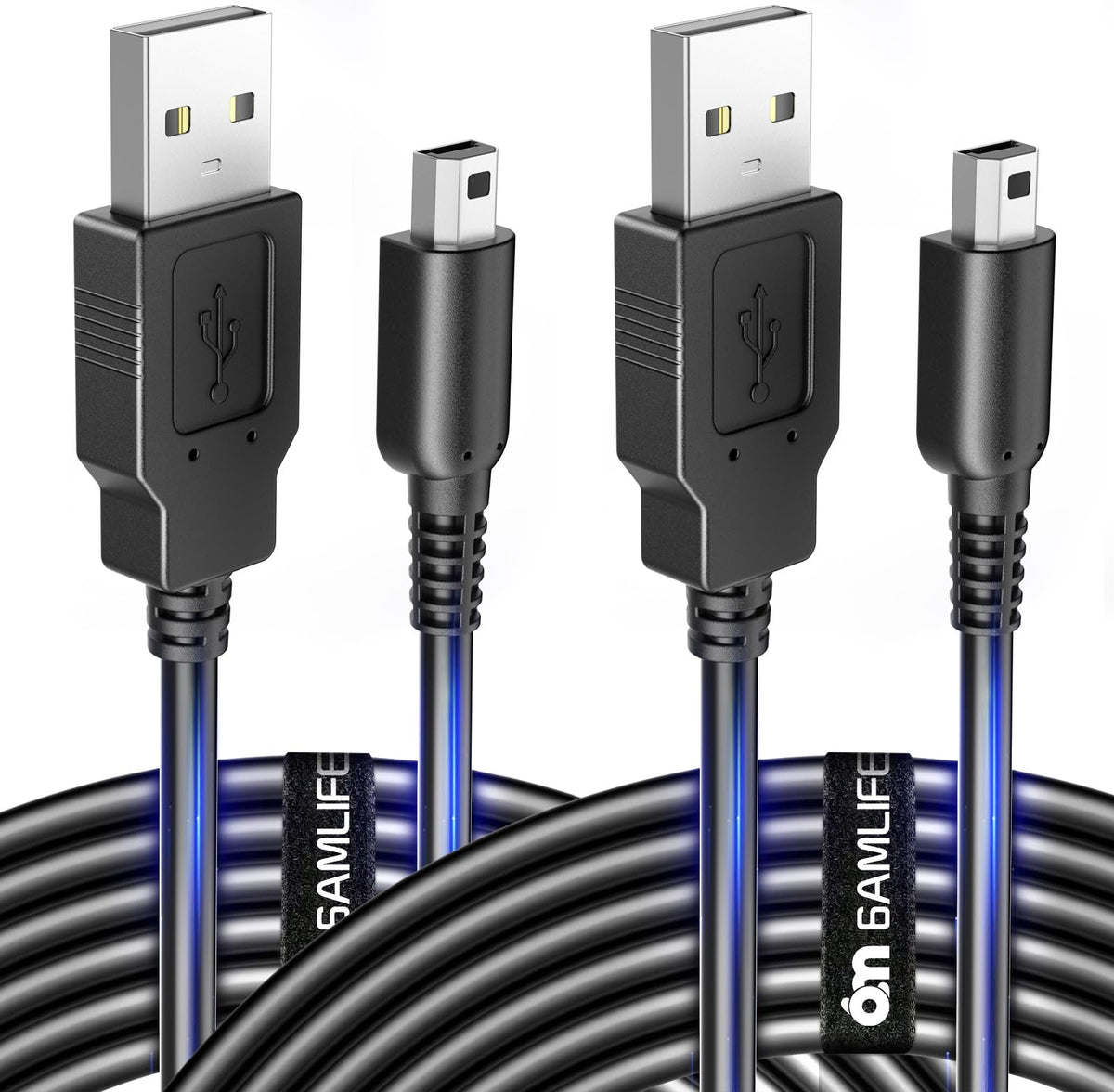 2 Pack 4FT USB Charging Cable for 3DS 2DS DSi Black K777767