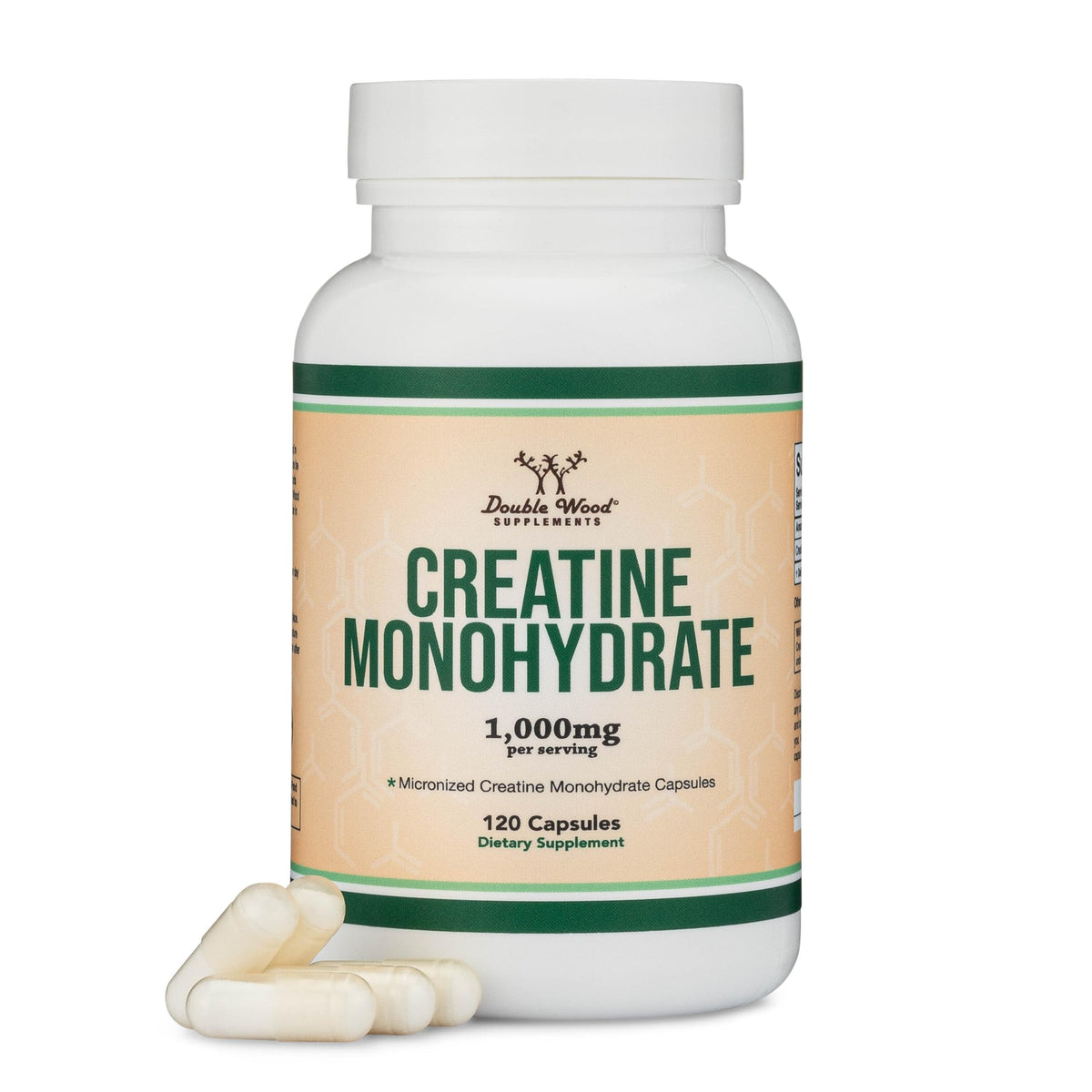 Creatine Monohydrate Capsules 1,000mg Vegan 120 Capsules P251323