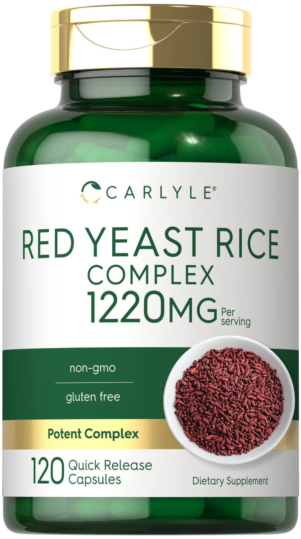 Red Yeast Rice 1220mg 120 Capsules with Policosanol F245793