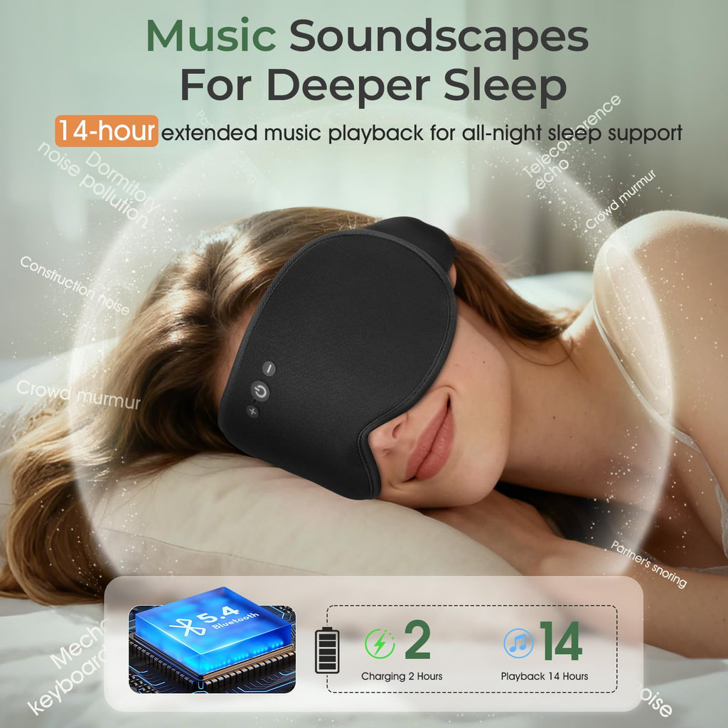 Bluetooth Sleep Mask with Hot & Cold Gel Insert A3901