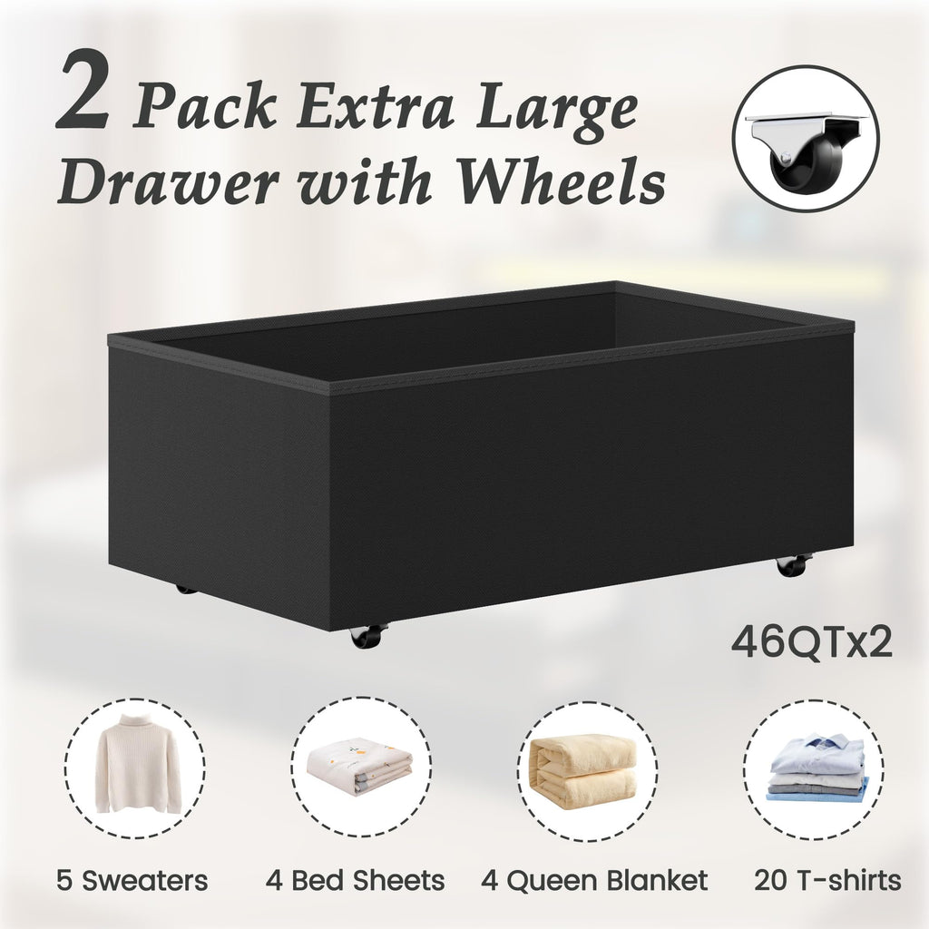 Queen Size Storage Bed Frame with Wood Headboard and LED Lights P442