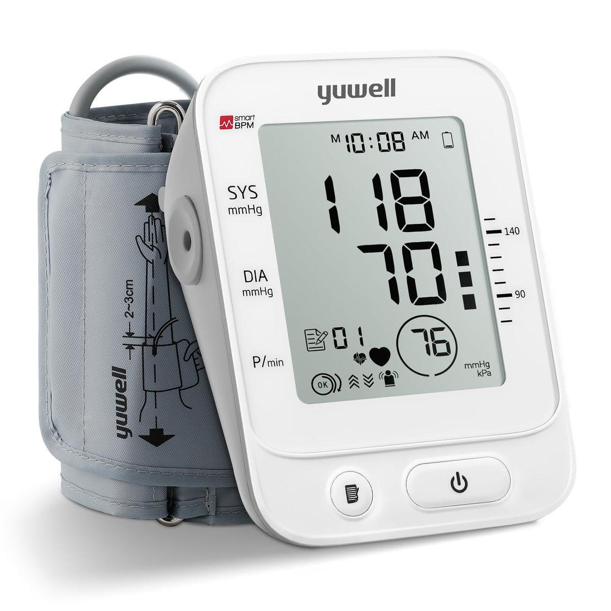 Upper Arm Blood Pressure Monitor with Large Cuff and Large Display J259115