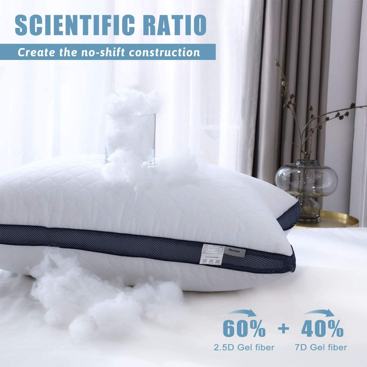 Queen Size Bed Pillows Set of 2 Z1839