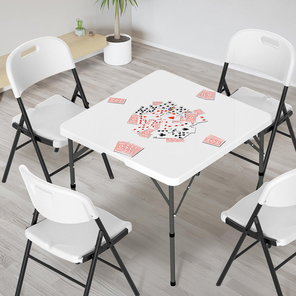 White Bi-Folding Portable Plastic Table P2637