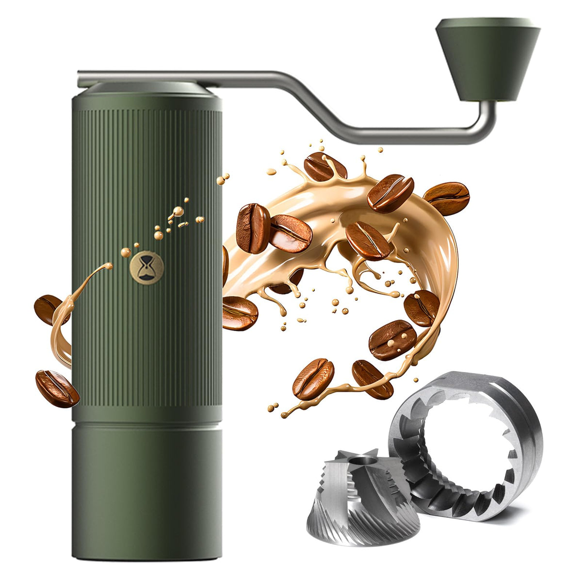 Manual Stainless Steel Conical Burr Coffee Grinder 20g D542