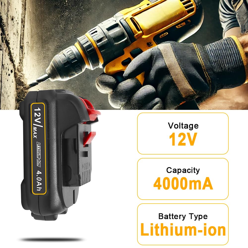 12V 4Ah Battery 2 Pack D524