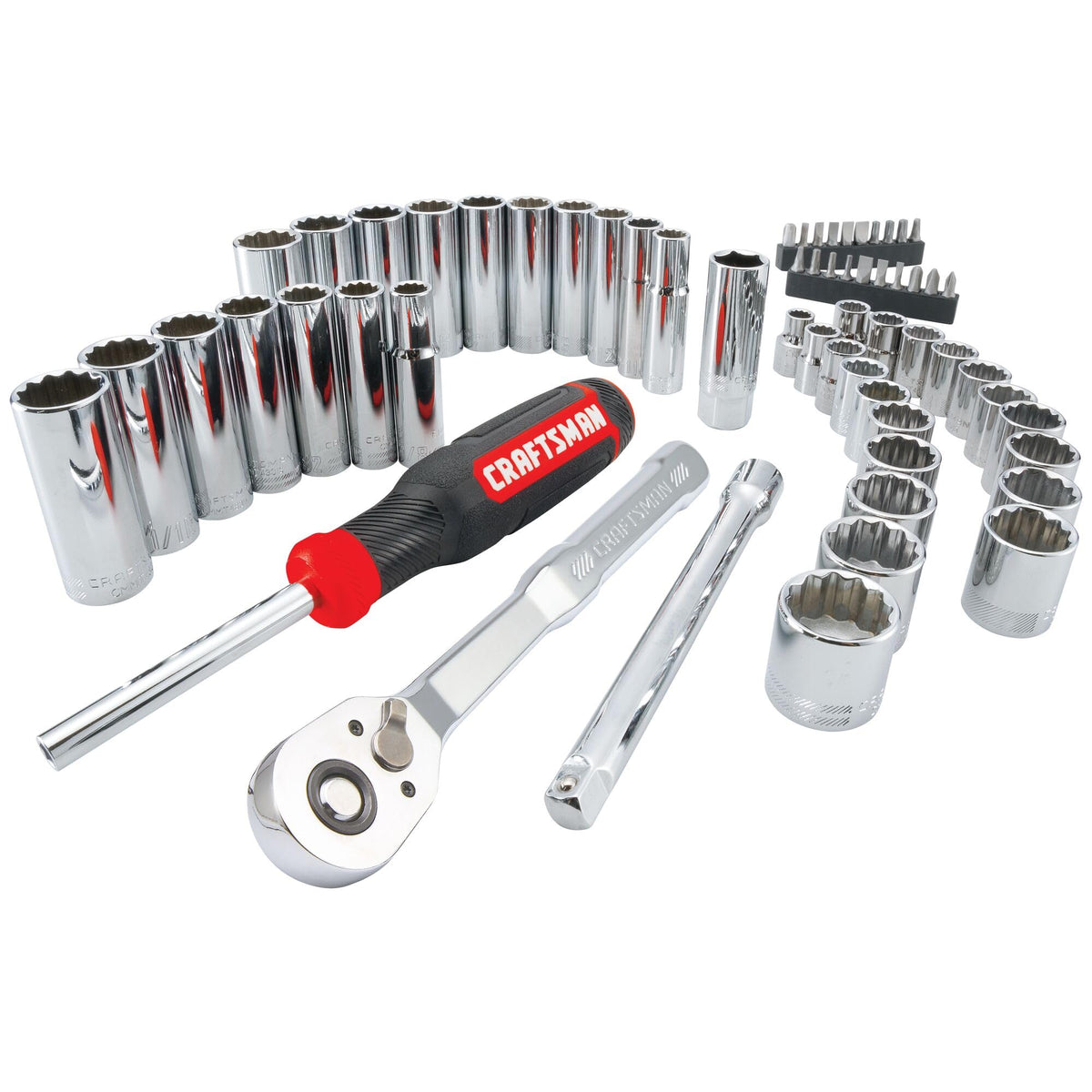 Mechanics Tool Set, 3/8 Inch Drive, 61 Piece X2883