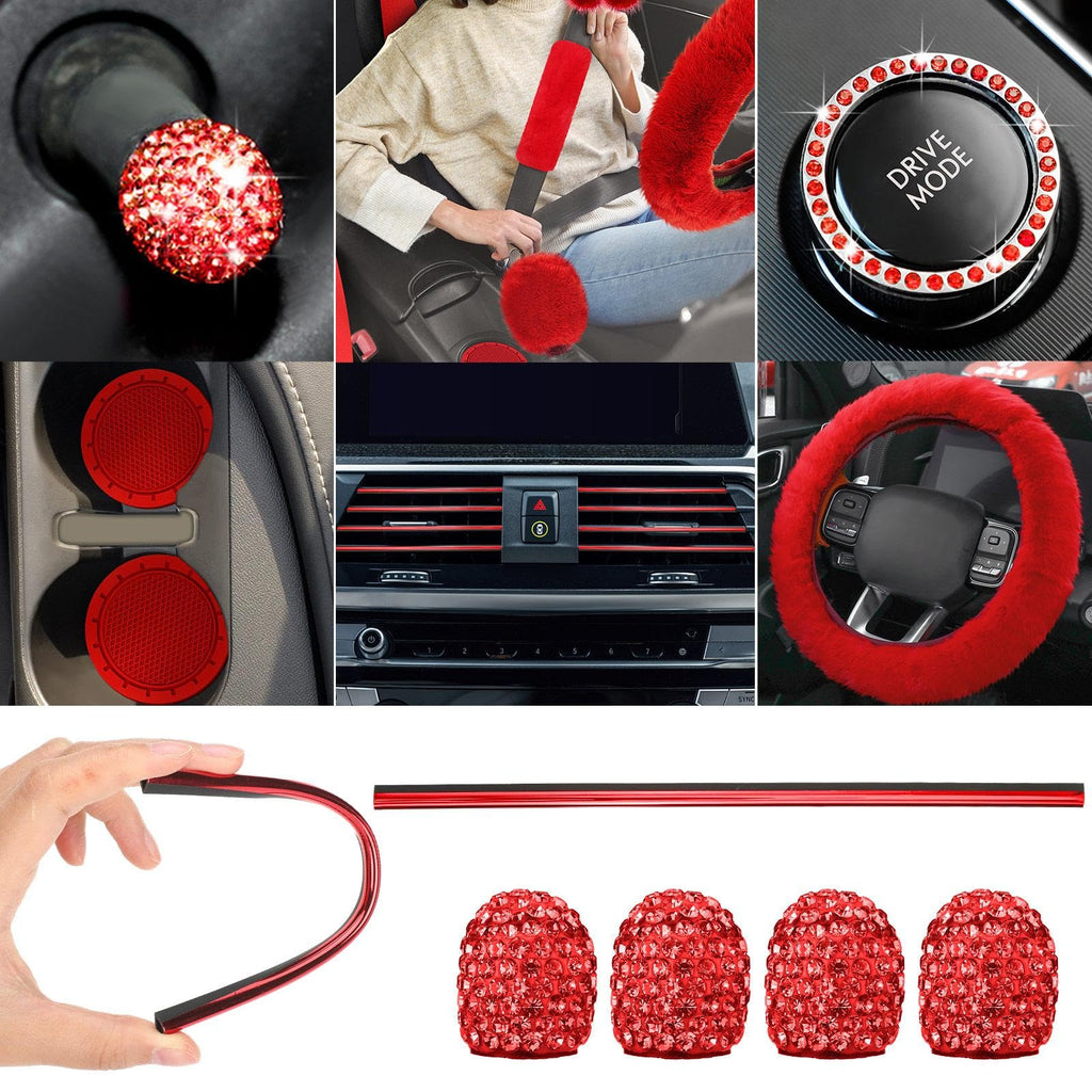 Red Black Car Seat Cover Full Set B9449