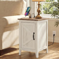 Side Table with Charging Station and Storage Cabinet K38043