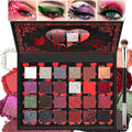 Dark Red Black Burgundy Gray Eyeshadow Palette U924081