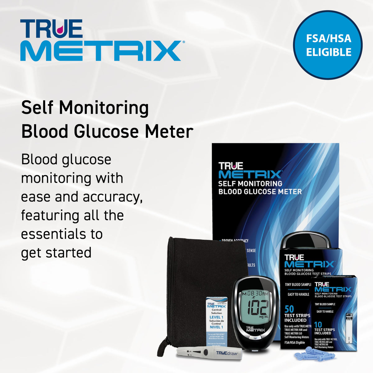 Blood Glucose Monitor Testing Supplies F49996