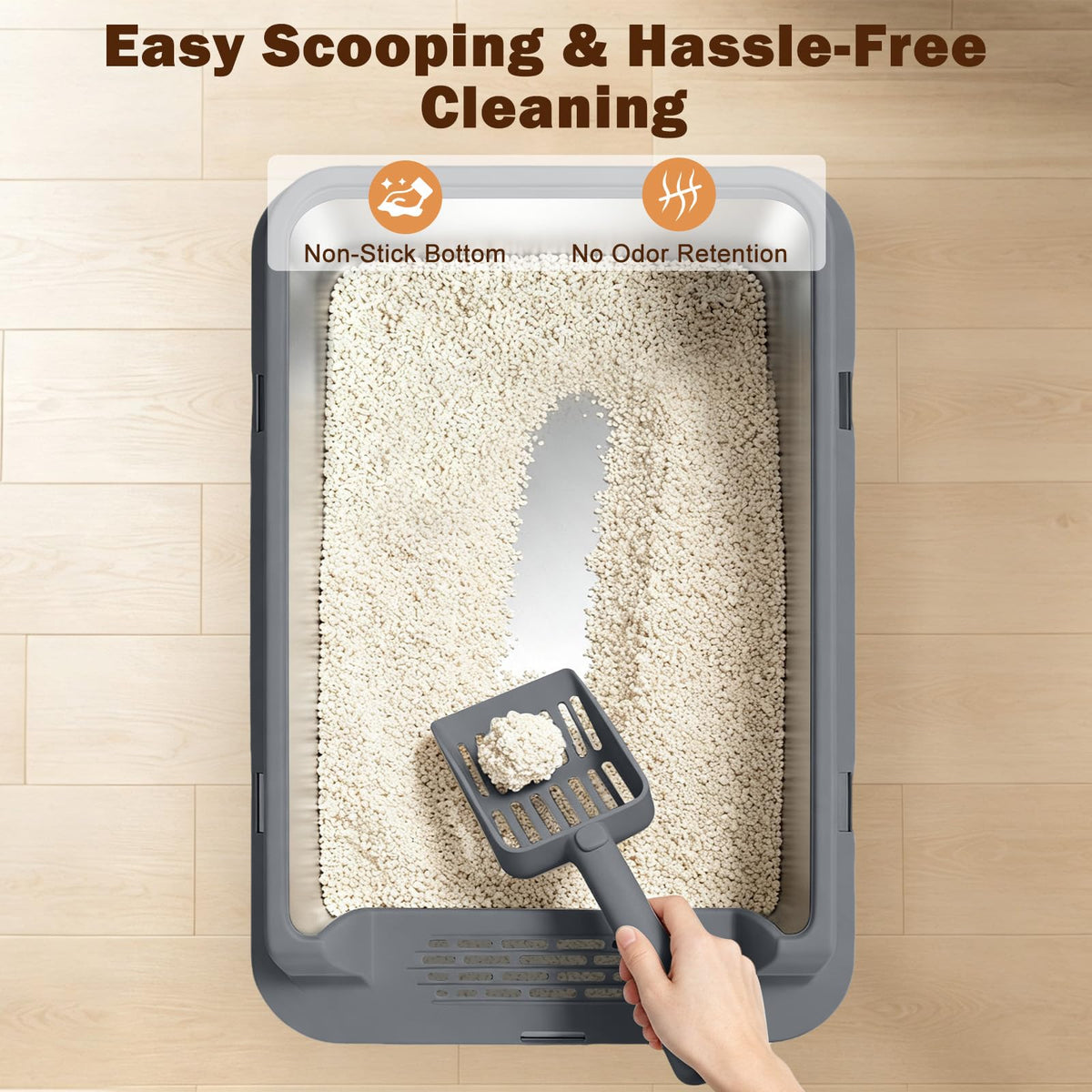 XL Stainless Steel Litter Box with Lid G297932