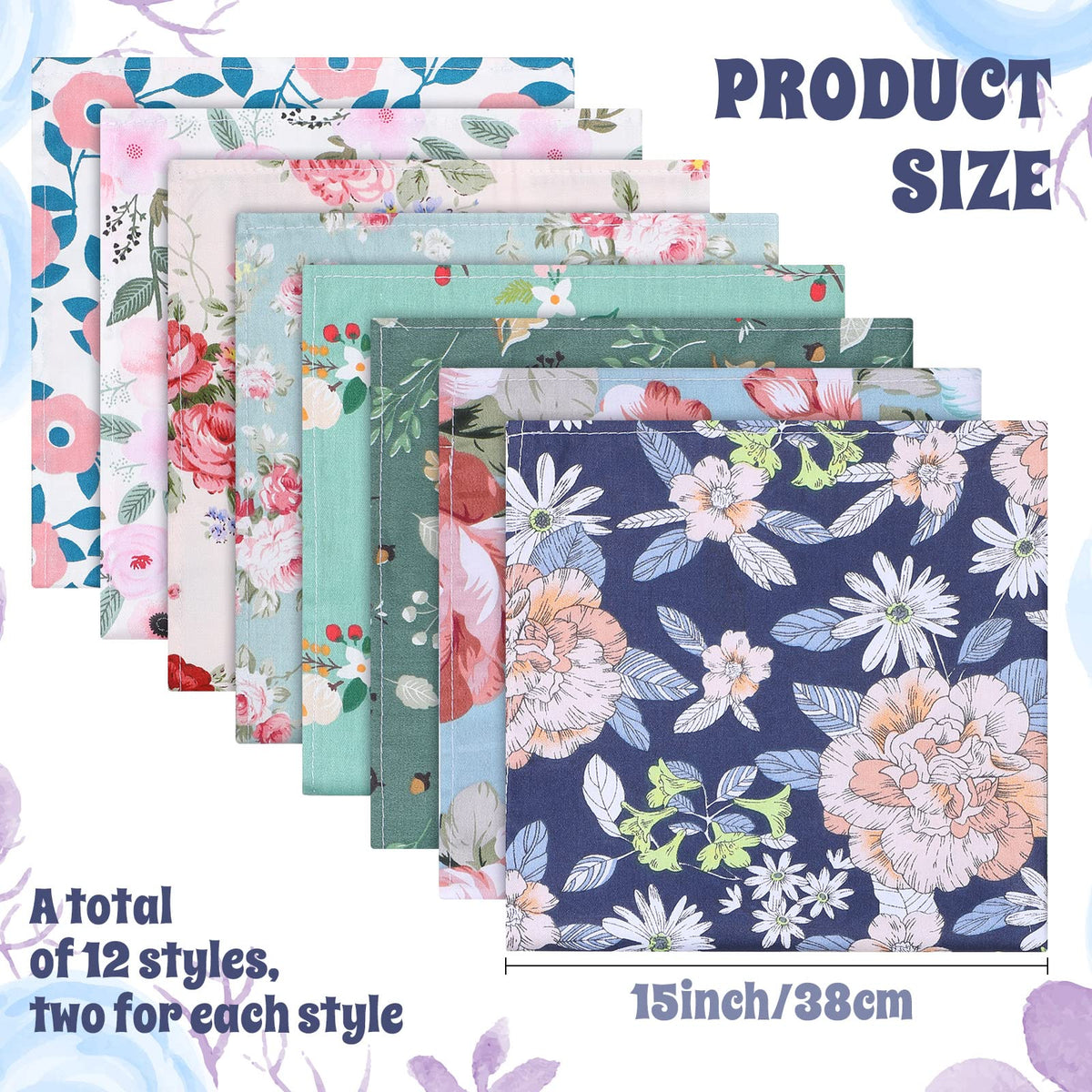 Cotton Cloth Napkins Set of 24 I305