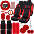 Red Black Car Seat Cover Full Set B9449