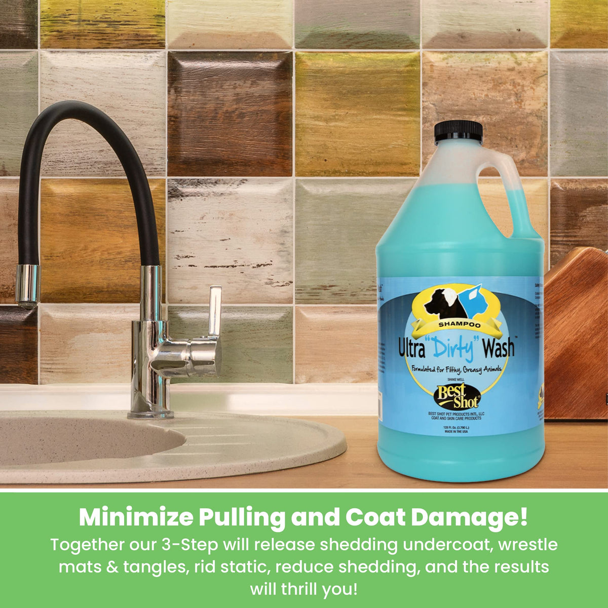 Soap-Free Quick-Rinsing Dog and Cat Shampoo 1 Gallon R15242