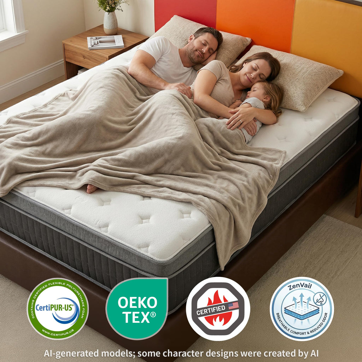 Full Size 12 Inch Medium Firm Hybrid Mattress G8237