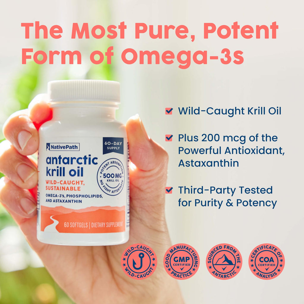 Antarctic Krill Oil 500mg Omega-3 60 Softgels I778565
