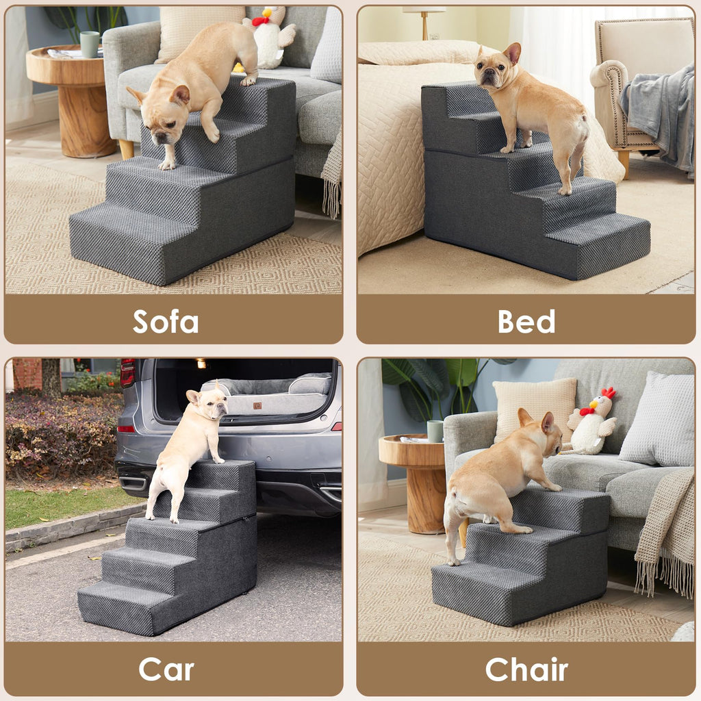 4-Step Grey Dog Stairs H50175