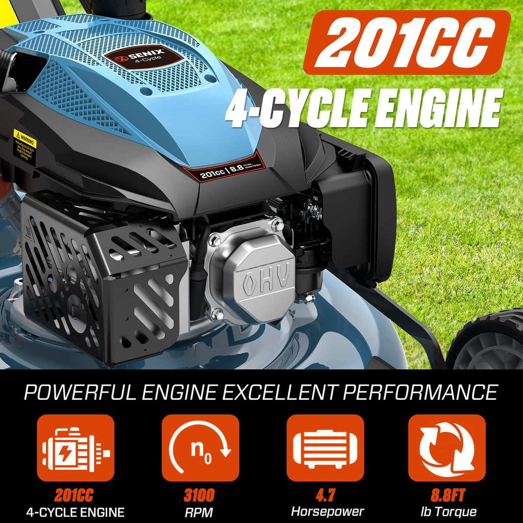 22" 3-in-1 Self Propelled Gas Lawn Mower A3099