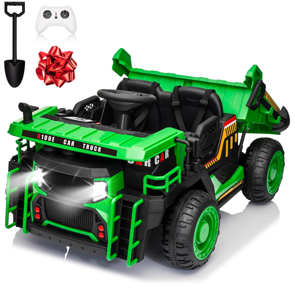 Green 24V Ride On Dump Truck with Electric Dump Bed W465160