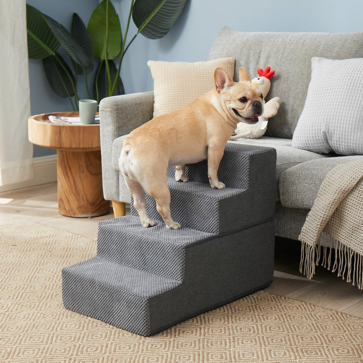 4-Step Grey Dog Stairs H50175