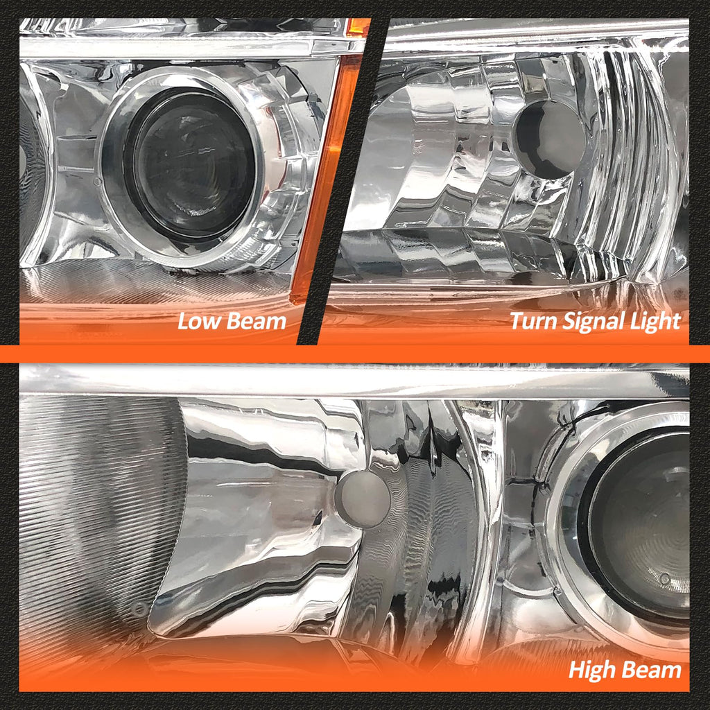 2006-2008 Honda Pilot Headlights Assembly Chrome Pair J272
