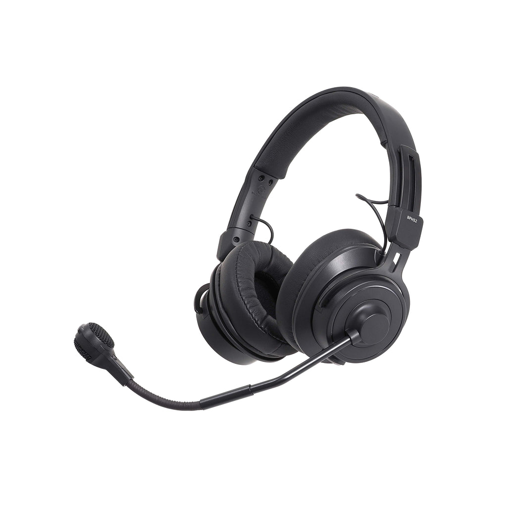 Black Broadcast Stereo Headset with Boom Microphone A972