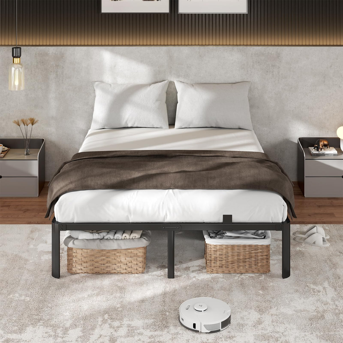 King Size 18 Inch Heavy Duty Platform Bed Frame E609