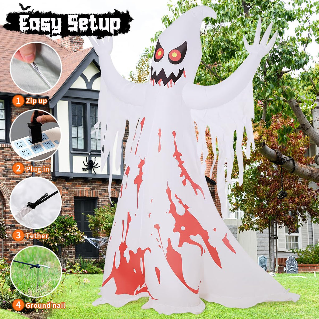 8.2 FT Inflatable Ghost with LED Lights P7545