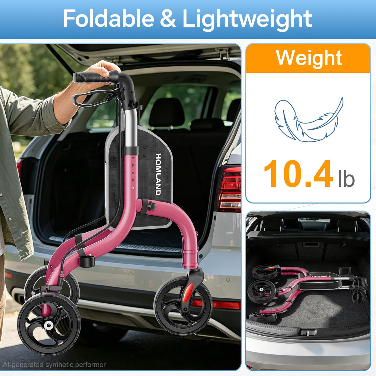 Foldable 3 Wheel Walkers I434396