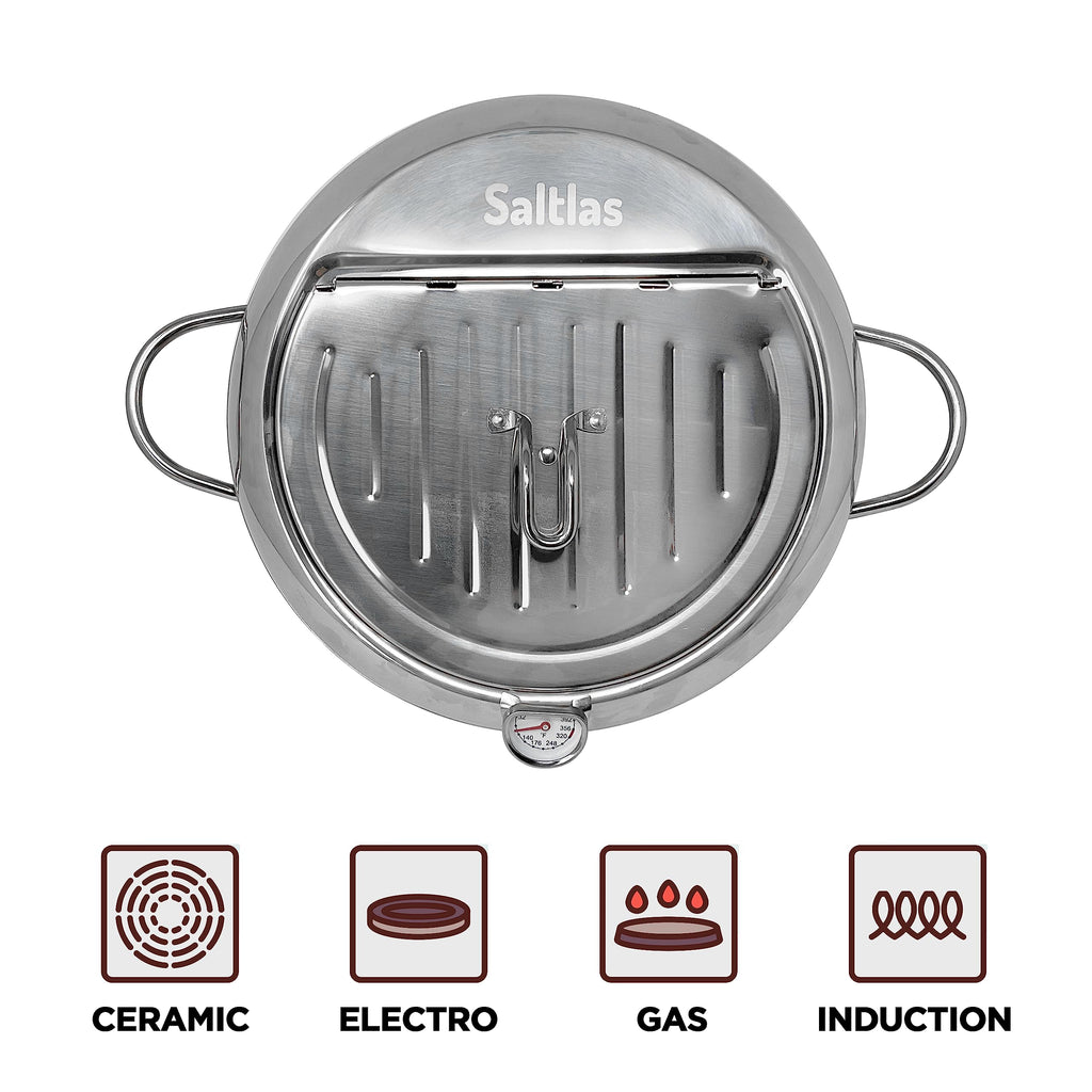 Deep Fryer Pot with Lid, 304 Stainless Steel C574992