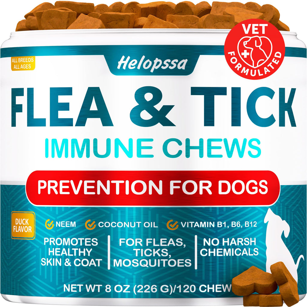 Natural Flea & Tick Chews for Dogs X801