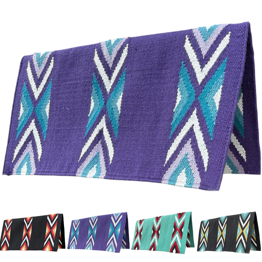 New Zealand Wool Handwoven Horse Saddle Blanket 36x34 Inches X85331