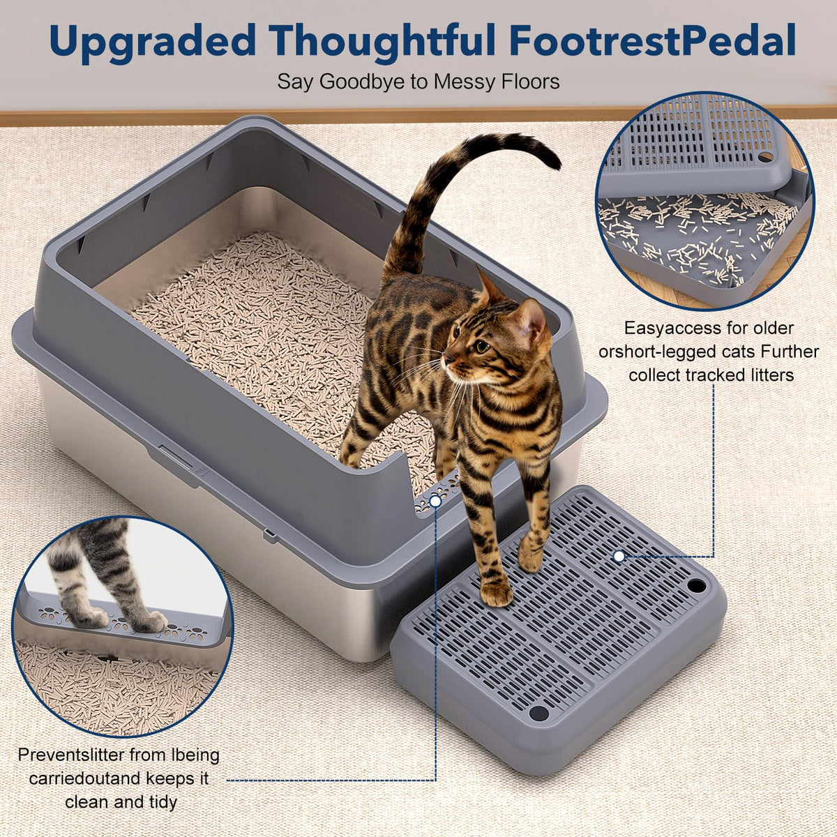 Stainless Steel XXL Litter Box N5516