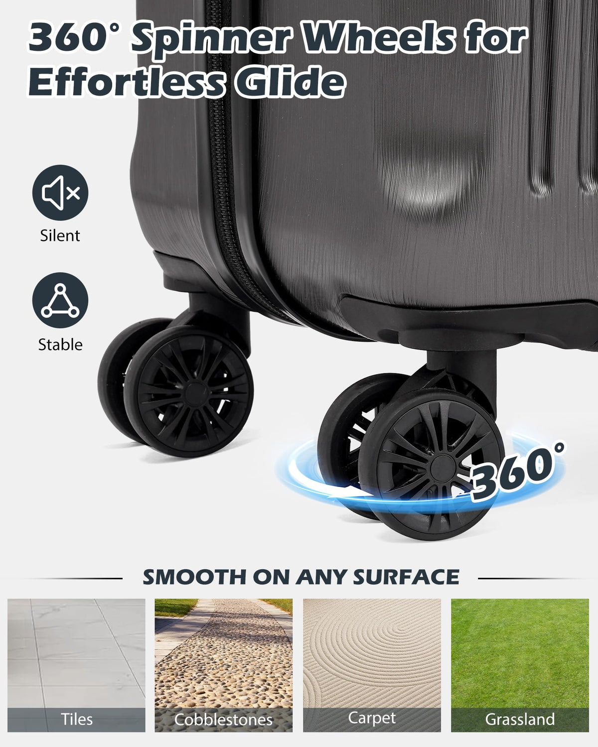 PC+ABS Hardshell Luggage with TSA Lock and Spinner Wheels A241