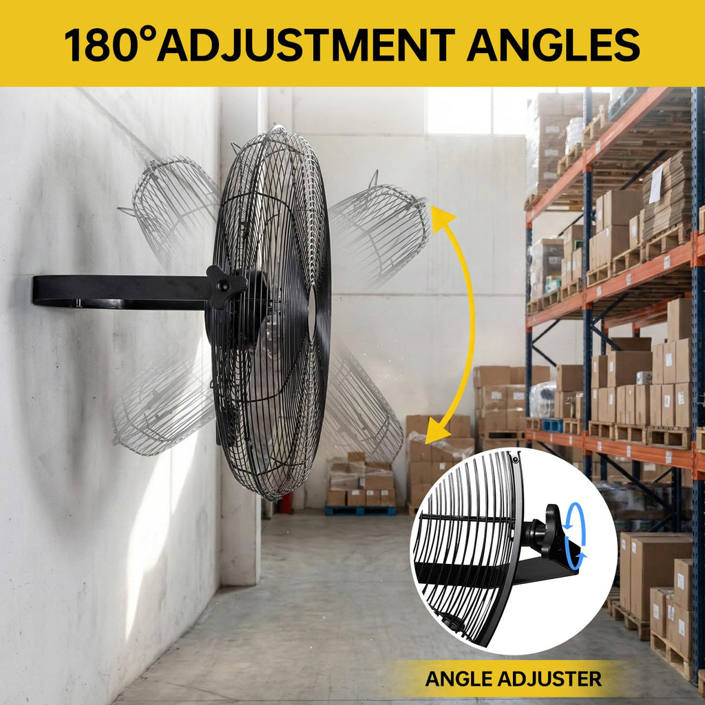 20 Inch High Velocity Metal Wall Mount Fan Y652