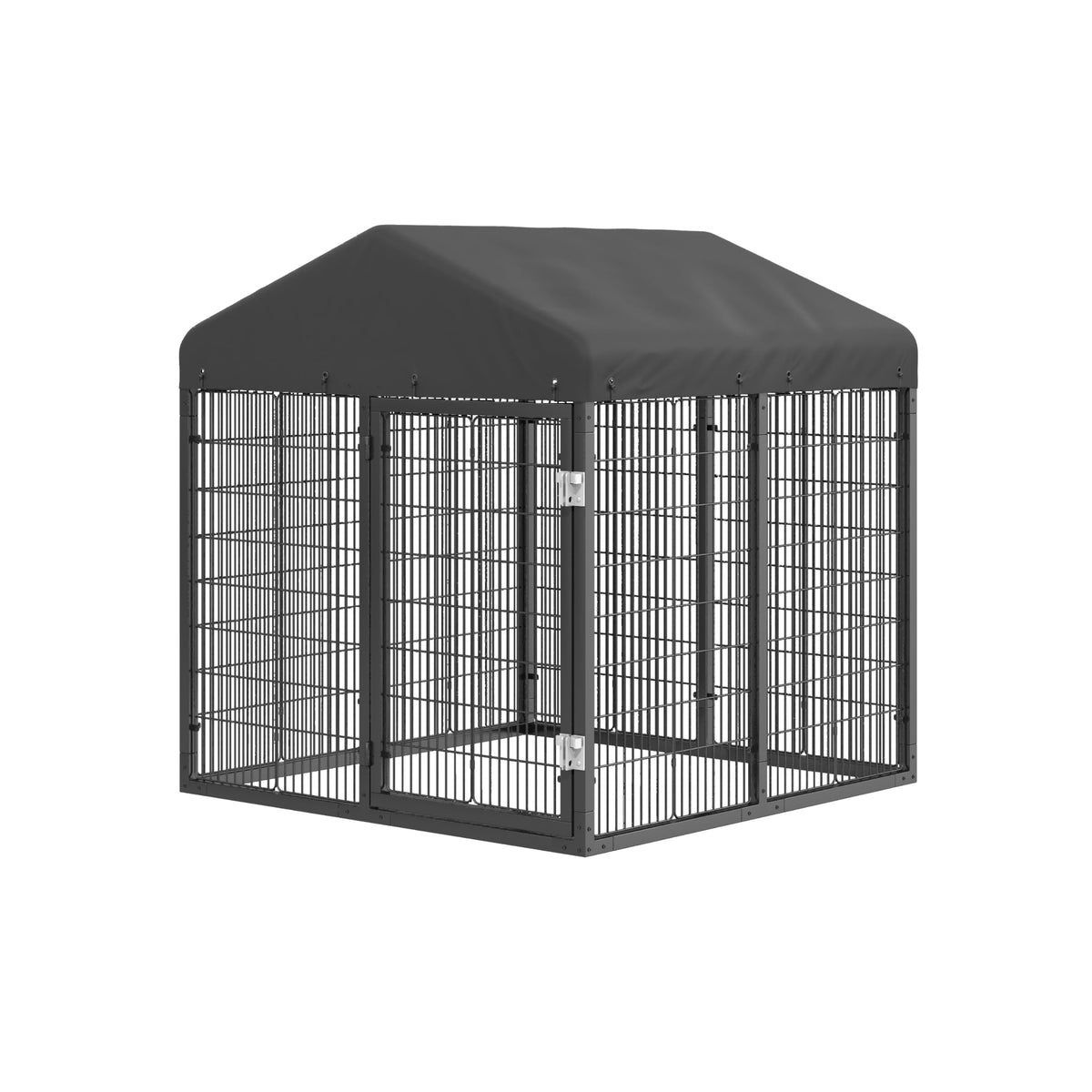 Large Heavy Duty Galvanized Steel Dog Kennel with Roof Q200416
