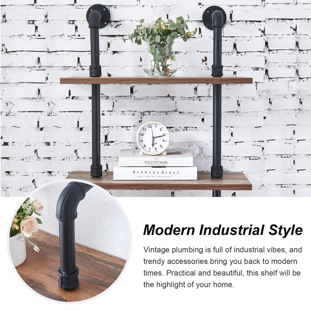 6 Tier Industrial Pipe Bookshelf R516