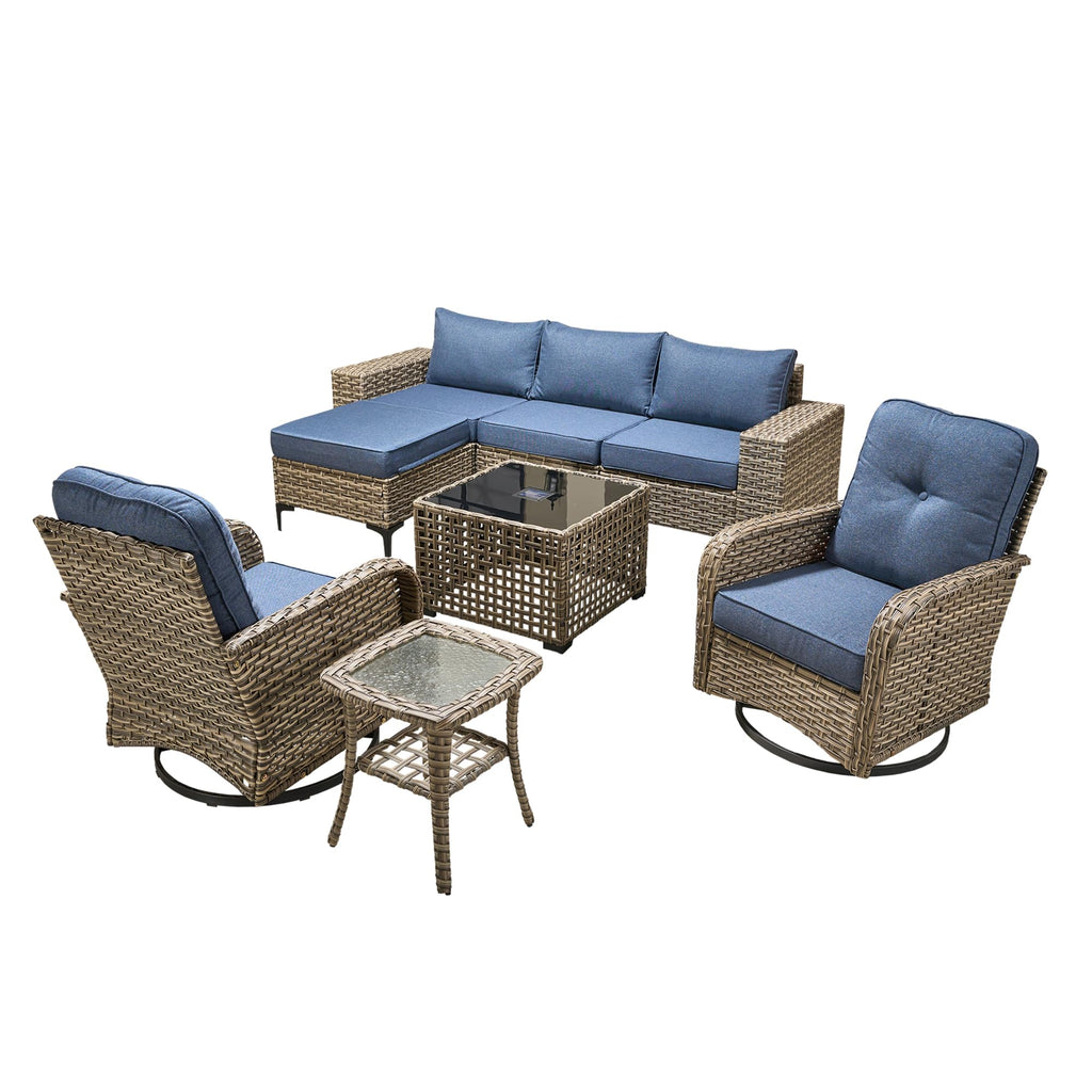 8 Piece Wicker Outdoor Sectional Sofa Set L339