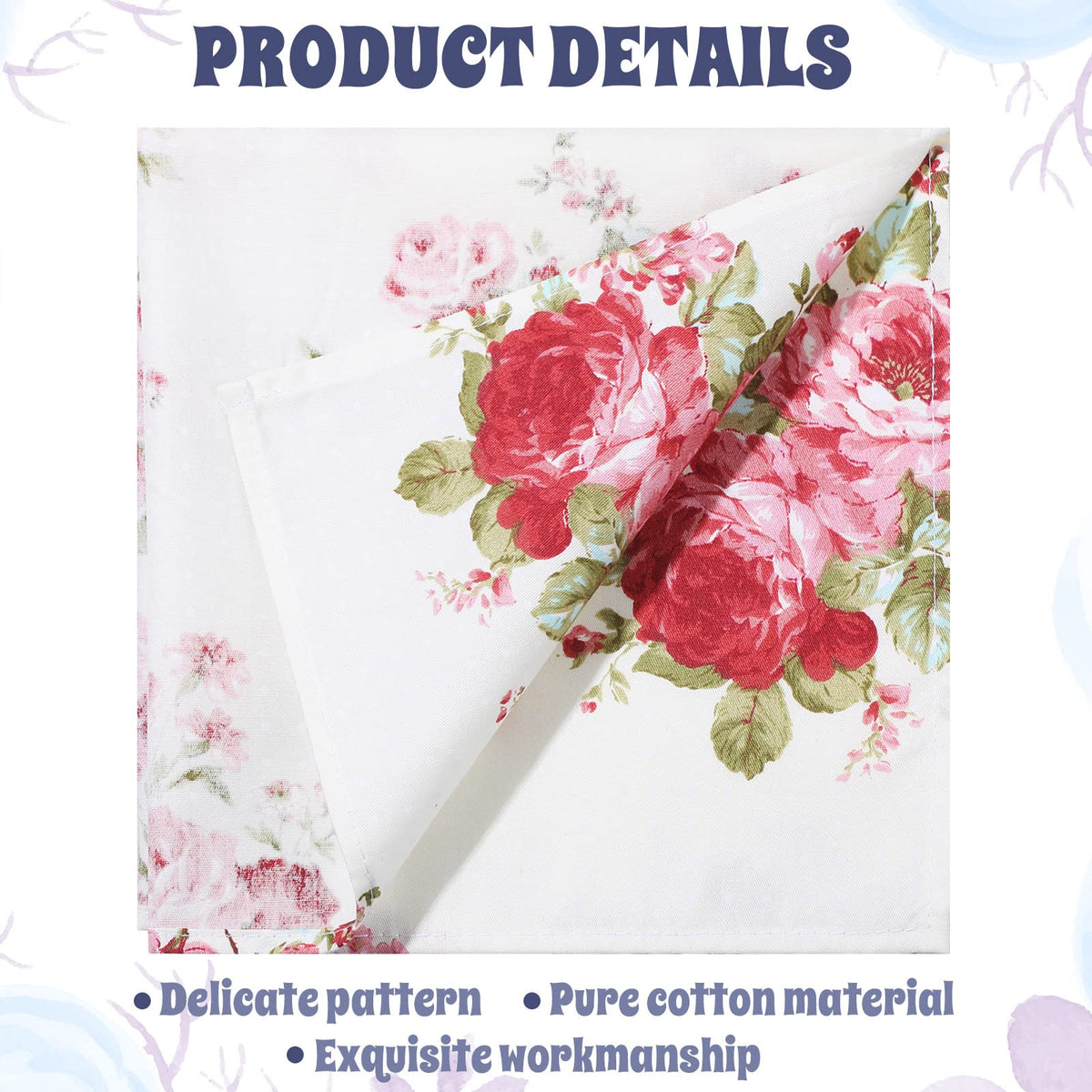 Cotton Cloth Napkins Set of 24 I305
