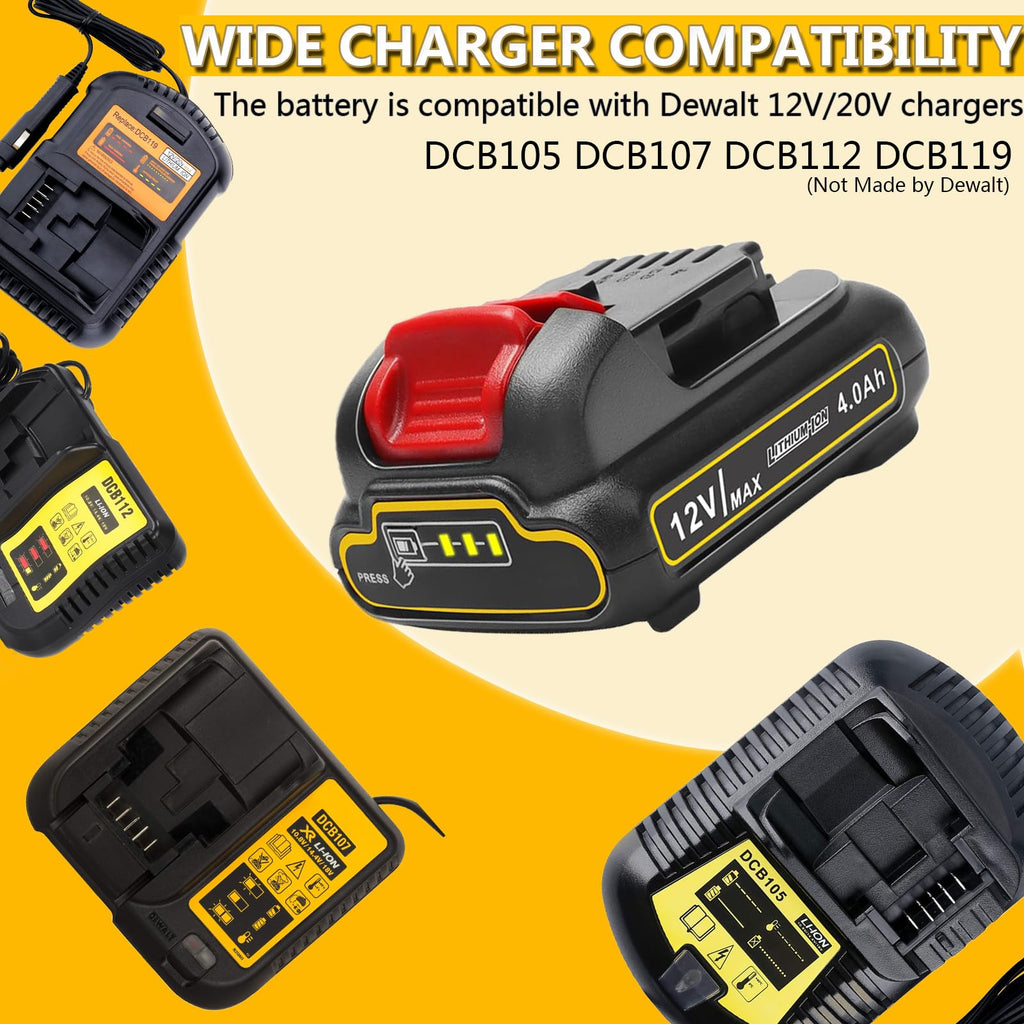 12V 4Ah Battery 2 Pack D524
